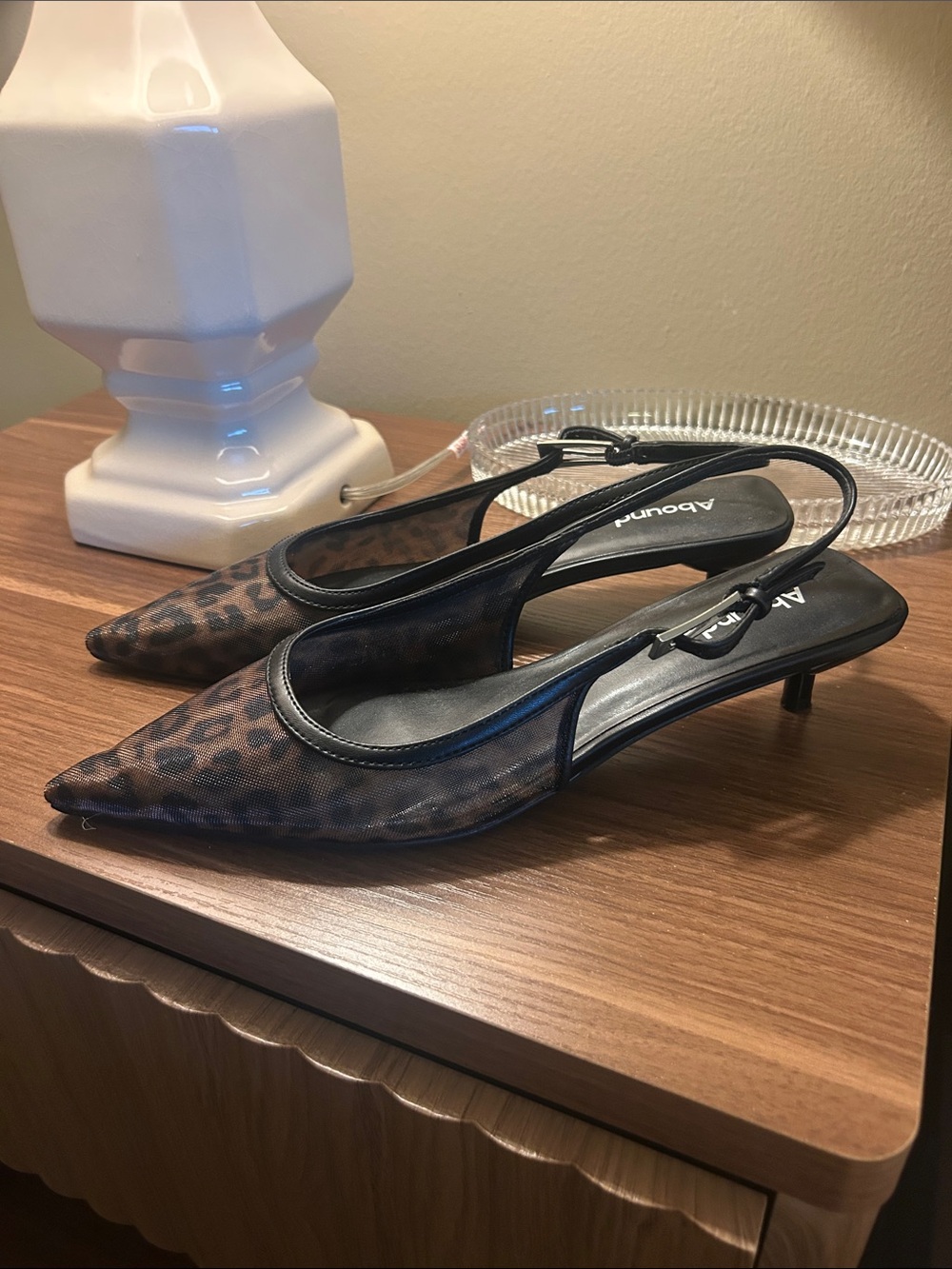 Nordstrom Leopard Slingback Kitten Heel